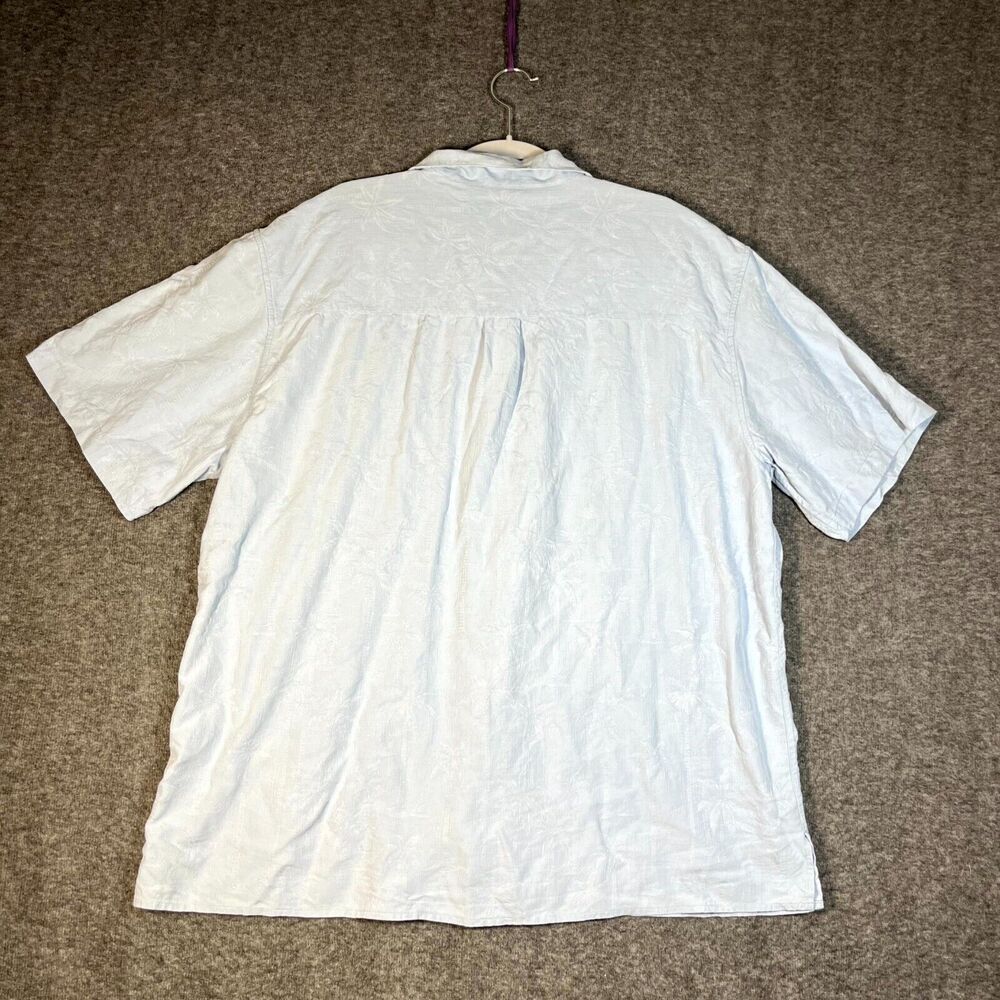 Jos A Bank Mens Shirt L Button Up S/S 100% Silk Tropical Camp Hawaiian Pocket - Picture 4 of 7